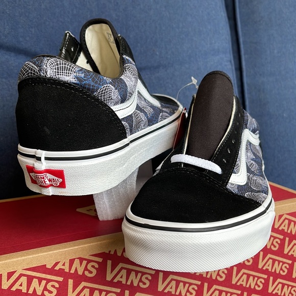 Vans Old Skool Wireframe Skulls Black True White WMNS - Picture 10 of 16